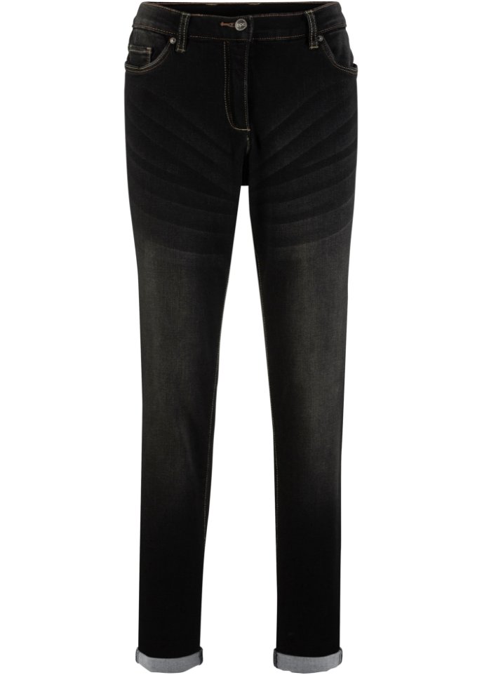 Stretch-Boyfriend-Jeans mit Bequembund