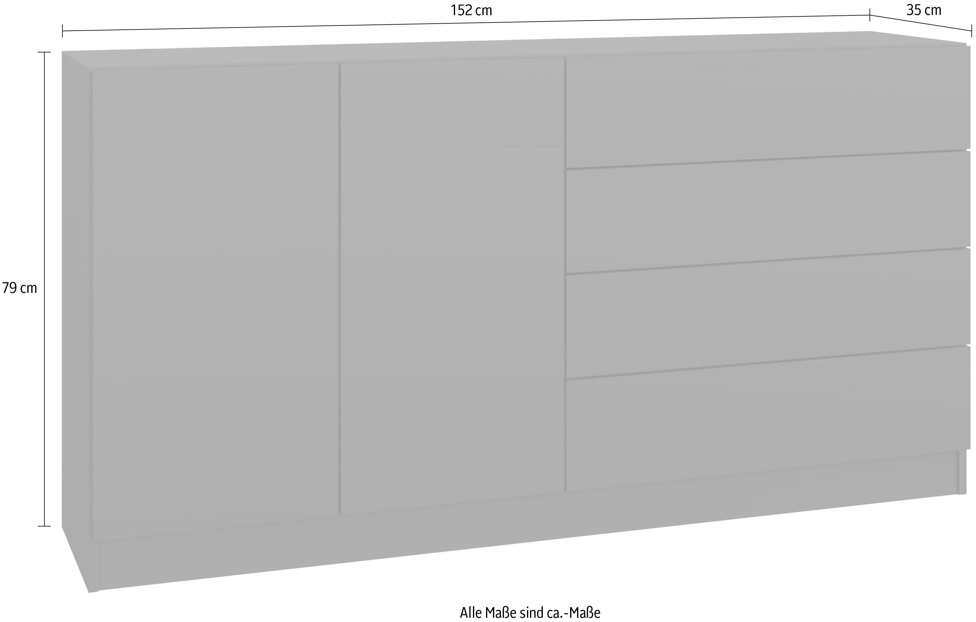 borchardt Möbel Sideboard Vaasa, Breite 152 cm