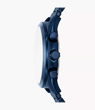 Fossil Outlet Uhr Fenmore Multifunktionswerk Edelstahl blau