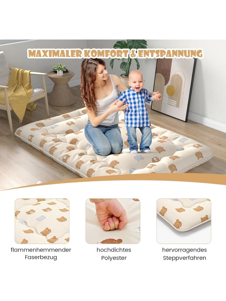 COSTWAY Tatami-Matte 140x200cm in Braun günstig kaufen onesize