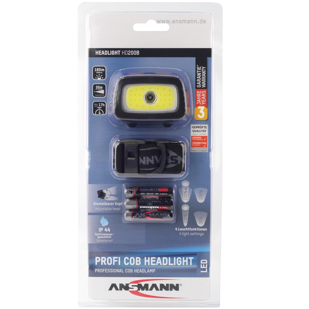 Ansmann Stirnlampe  HD200B