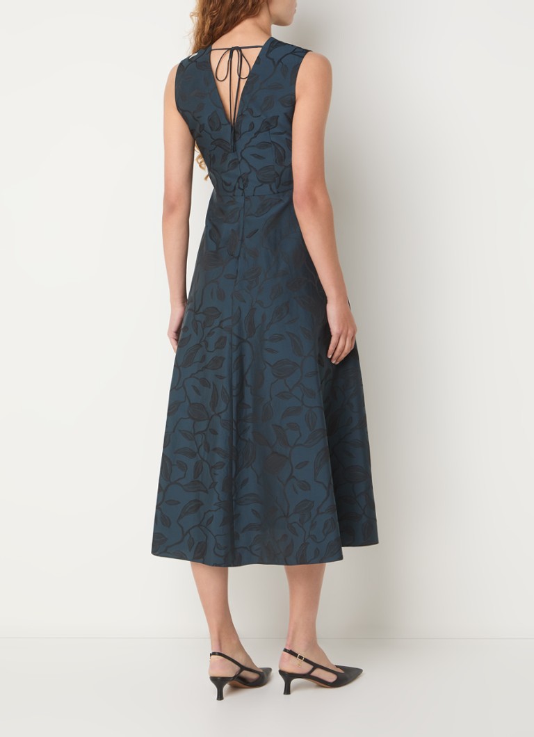 Abito midi Diego di MaxMara con stampa floreale e spilla
