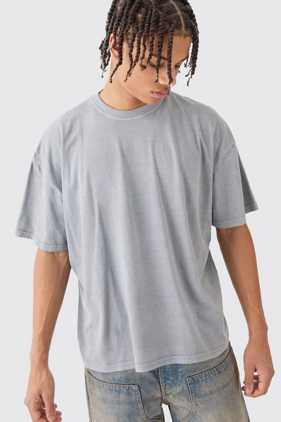 Kastiges Oversize T-Shirt mit Worldwide-Print