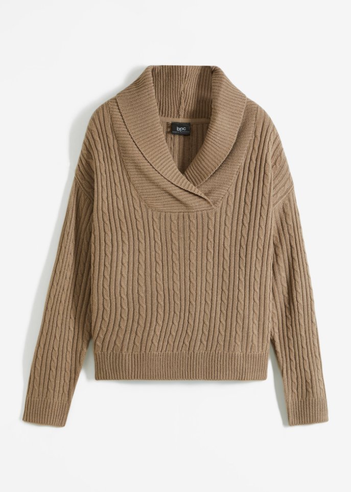 Pullover mit V-Ausschnitt und Seitenschlitzen