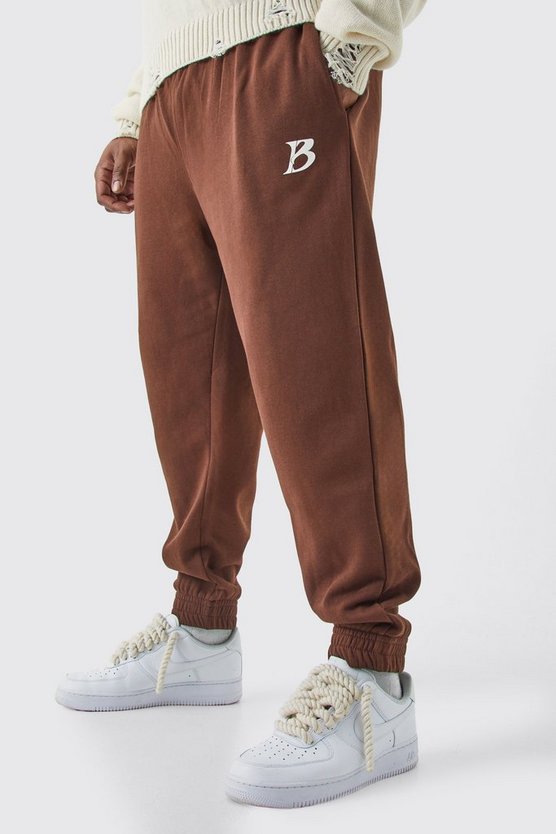 Plus Jogginghose mit B-Slogan