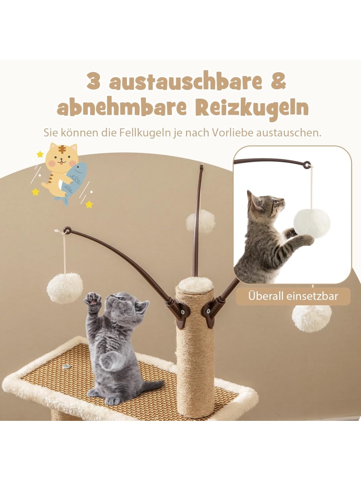 COSTWAY Kratzbaum 40 x 40 x 80 cm in Beige günstig kaufen onesize
