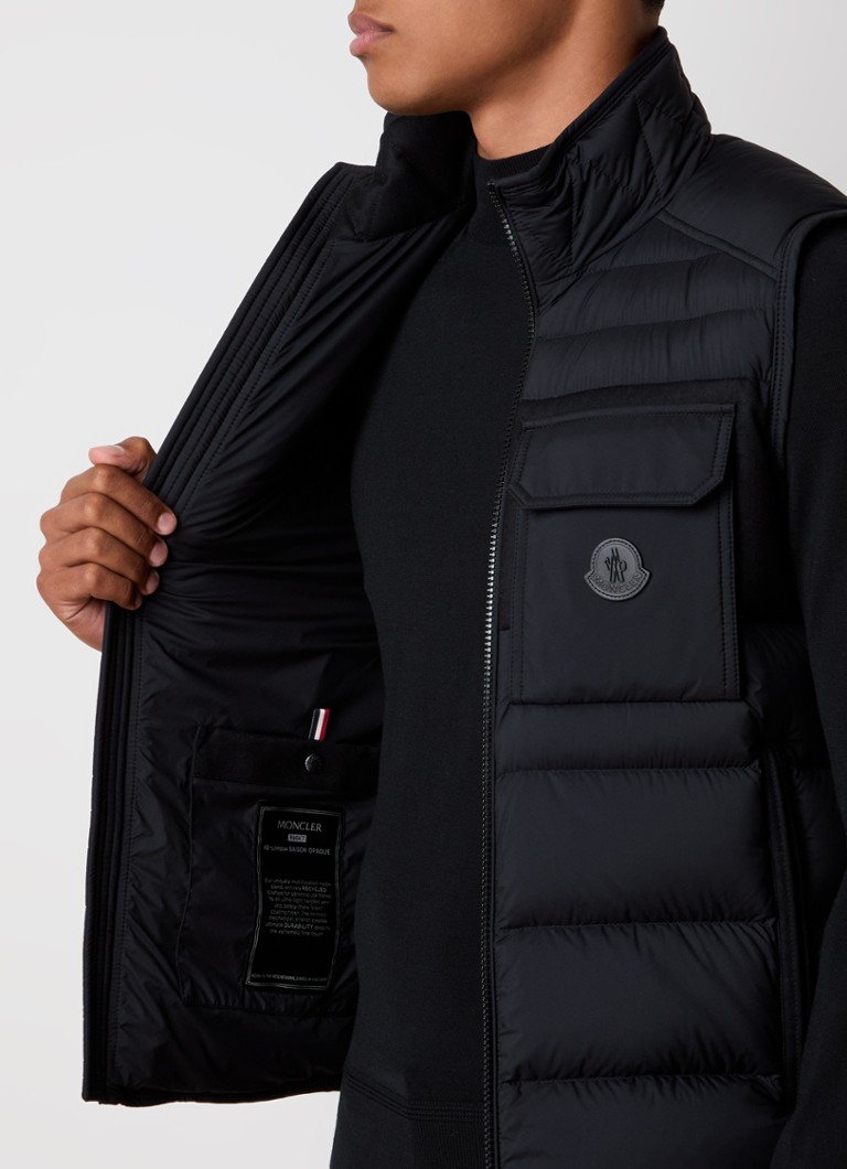 Colete acolchoado Moncler Estagnous com bolsos com zíper.