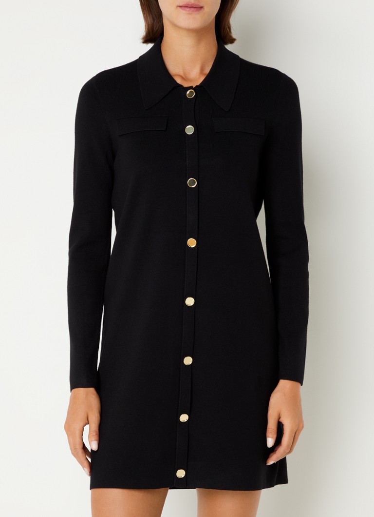 Rochie mini Phase Eight Azealia din tricot fin cu nasturi decorativi.