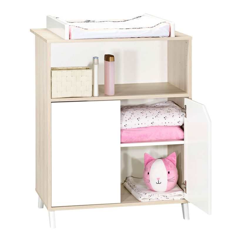 Commode à langer 2 en 1 Scandi naturel