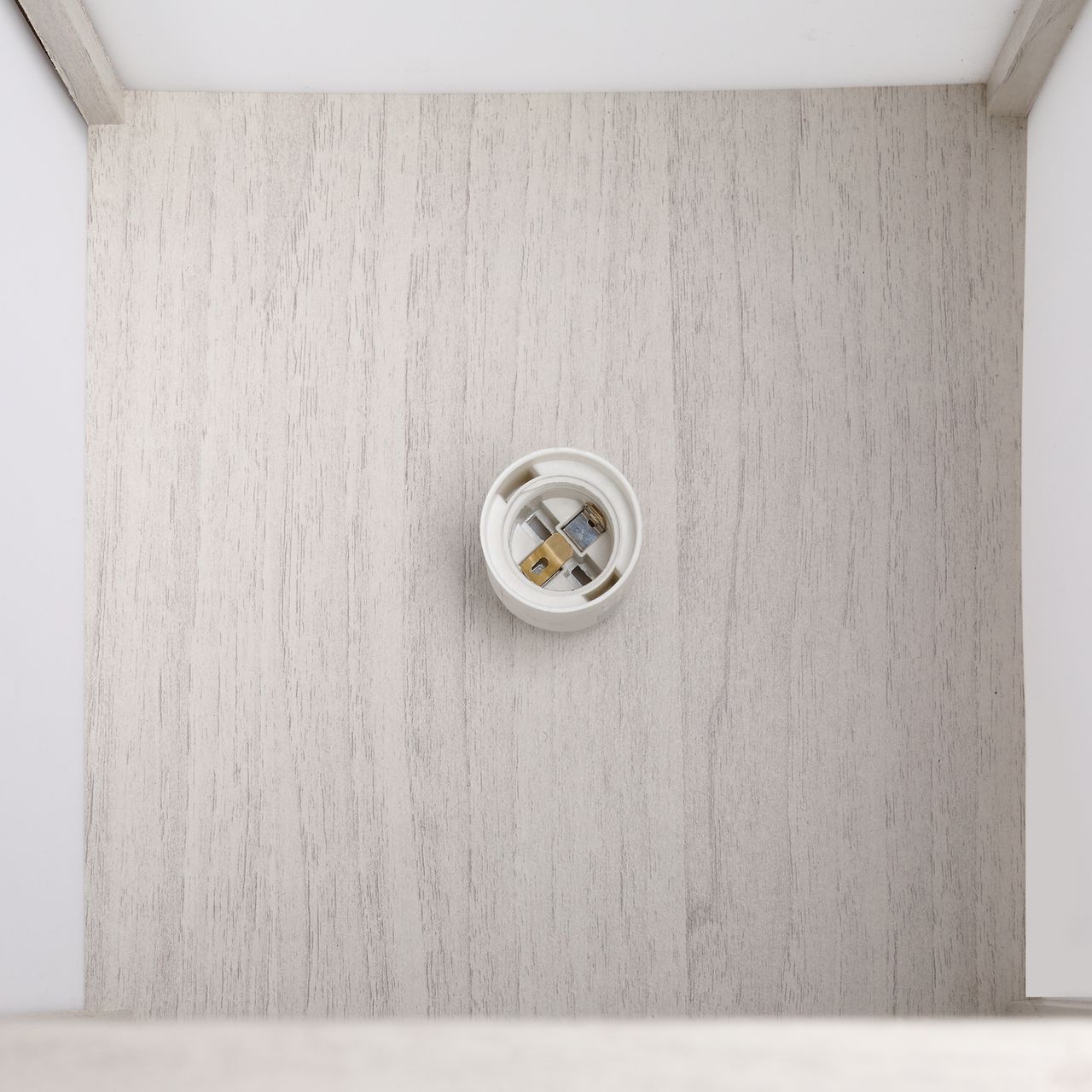 HOMCOM Stehleuchte Beleuchtung mit 3 Regalen E27 bis 40W E1-MDF Eiche Weiß