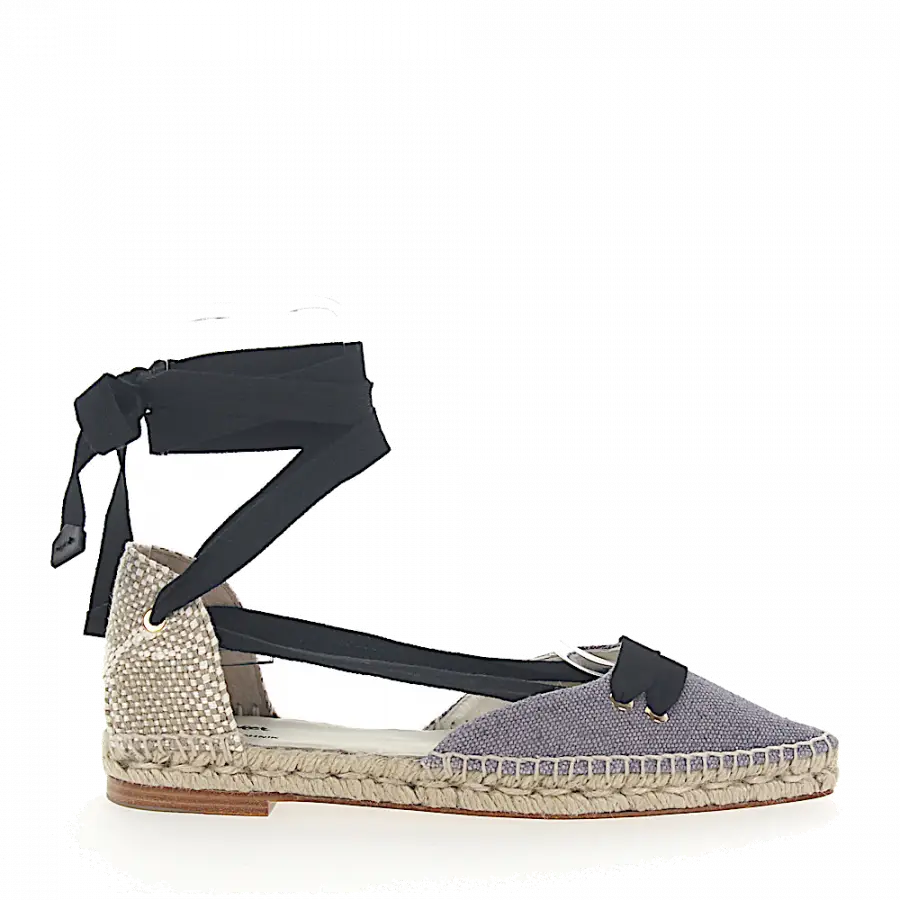 CASTAÑER BY MANOLO BLAHNIK - Halbschuhe MANOLO FLAT Textil beige grau - grau