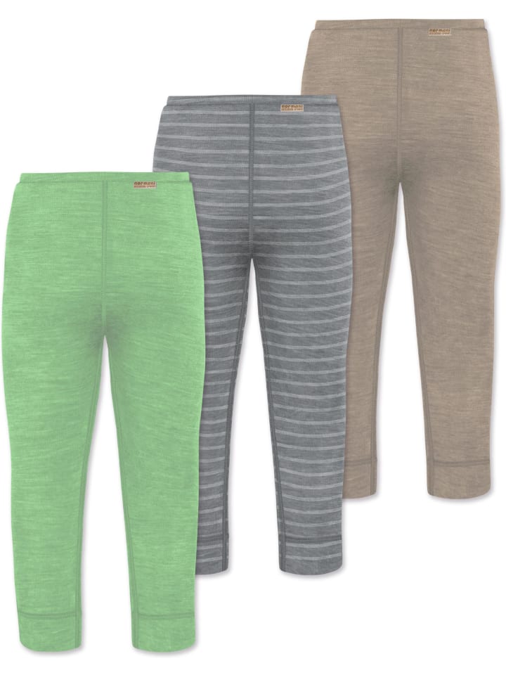 Normani Outdoor Sports 3er Pack Baby Merino Hose Unterhose „Tihoi