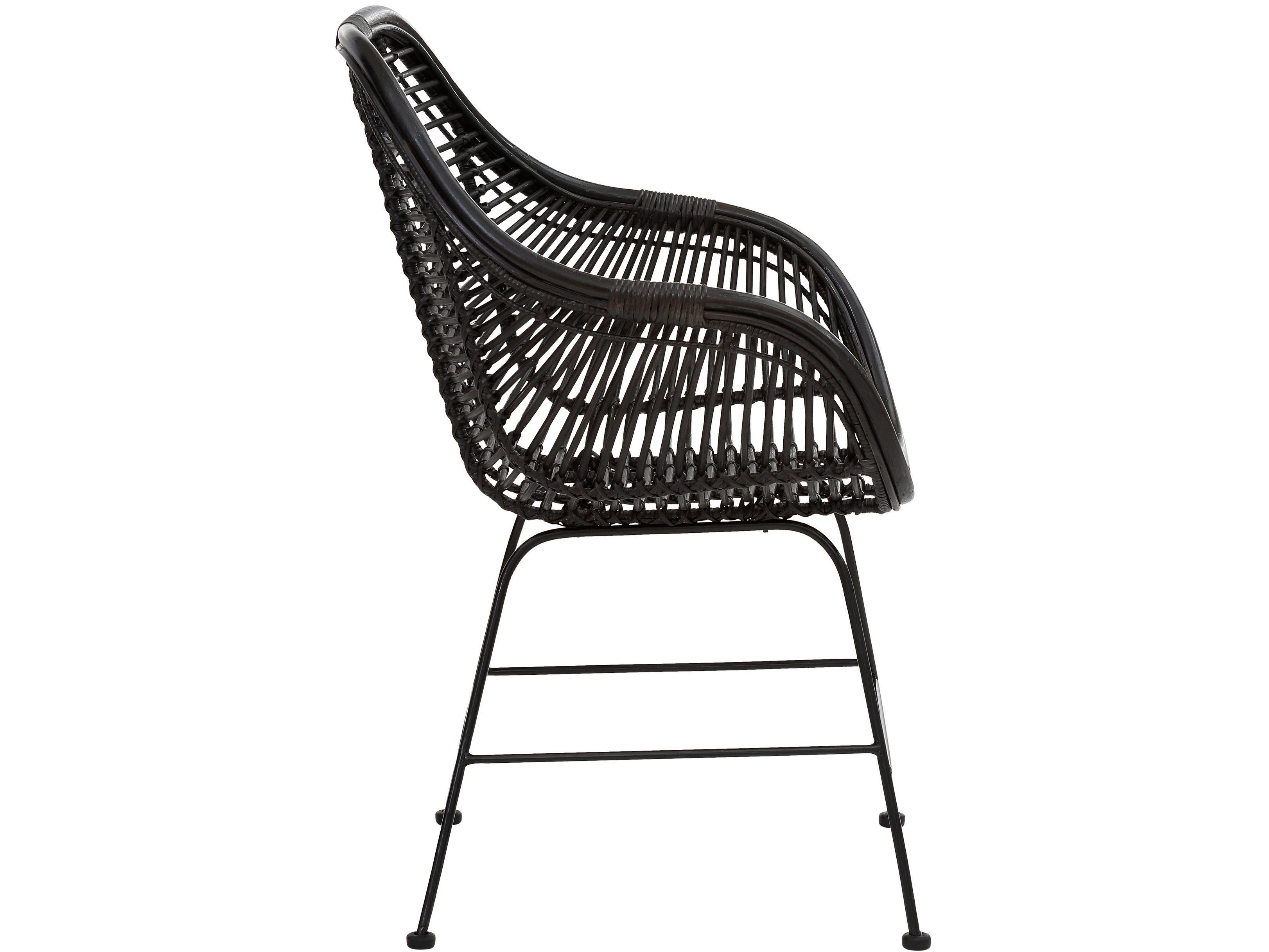 loft24 Rattanstuhl Kegan (Set, 2 St), Sitzhöhe 45 cm, Essyimmerstühle mit Metallgestell