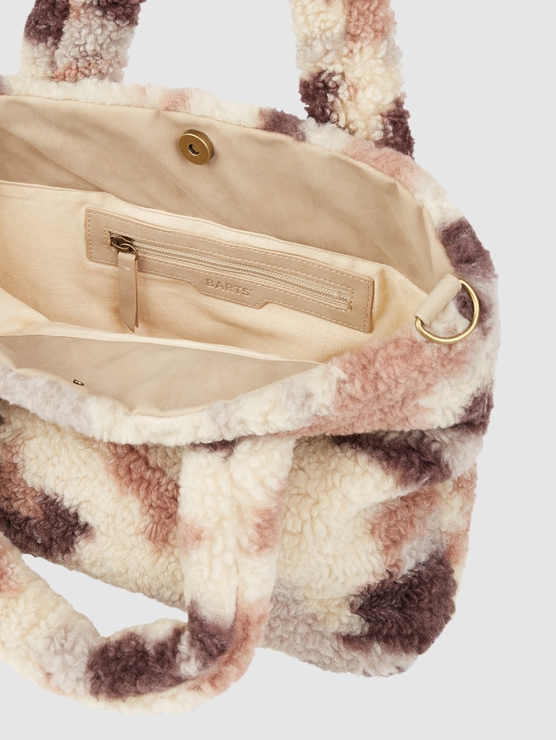 Shopper aus Kunstfell Modell 'Gia' in rosé meliert