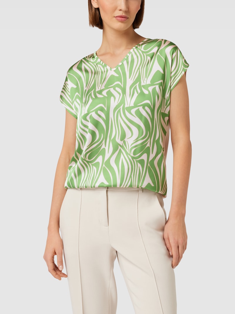 T-Shirt mit Front-Print in grasgrün