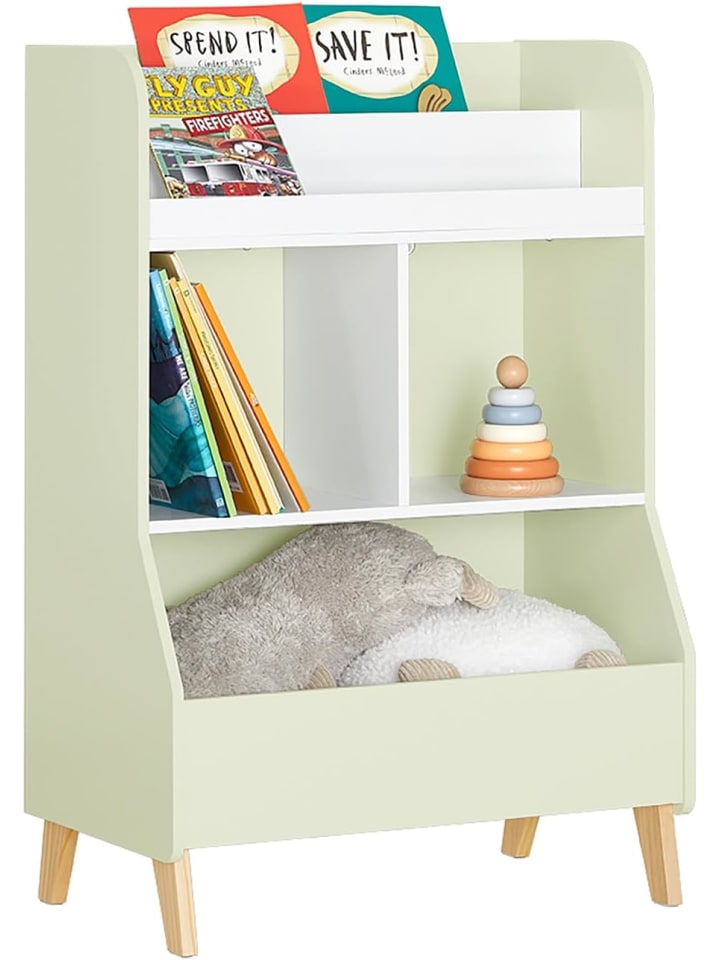 SoBuy Kinderregal in Weiß und Grün - (B)60 x (H)89 x (T)36cm günstig kaufen onesize