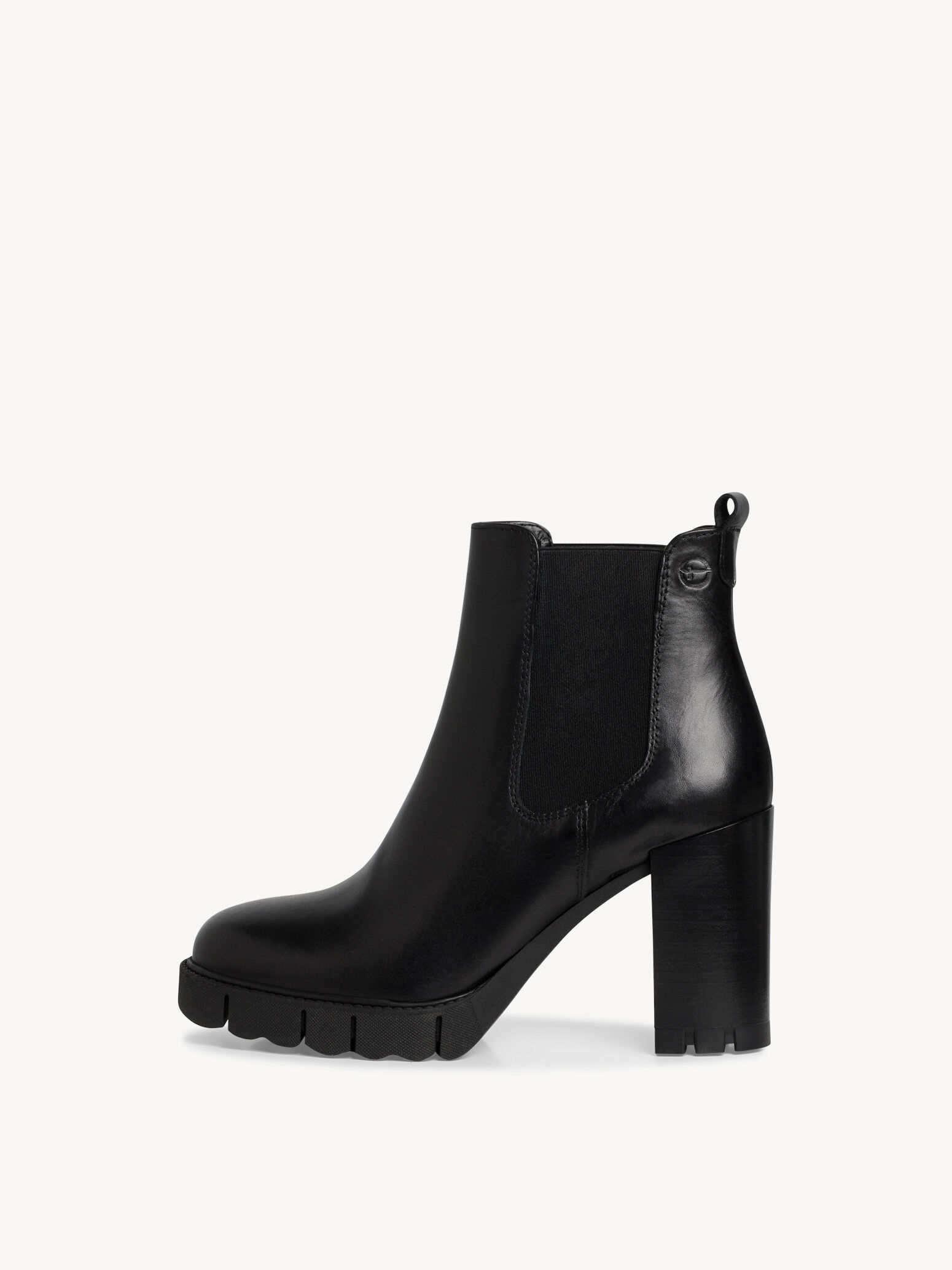 Bottine Chelsea en cuir - noir