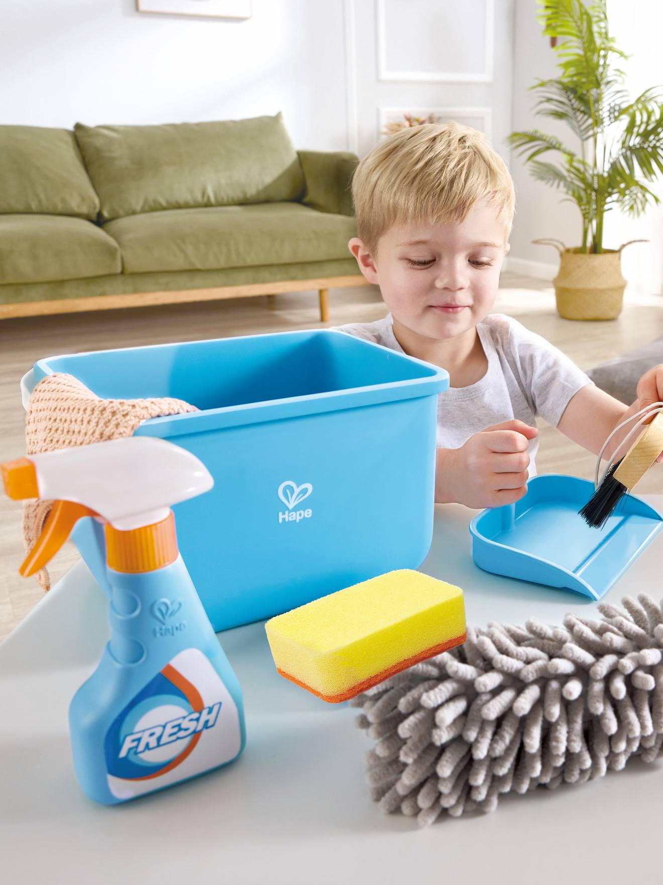 Hape Kinder Putz-Set mit Eimer HAPE - blau