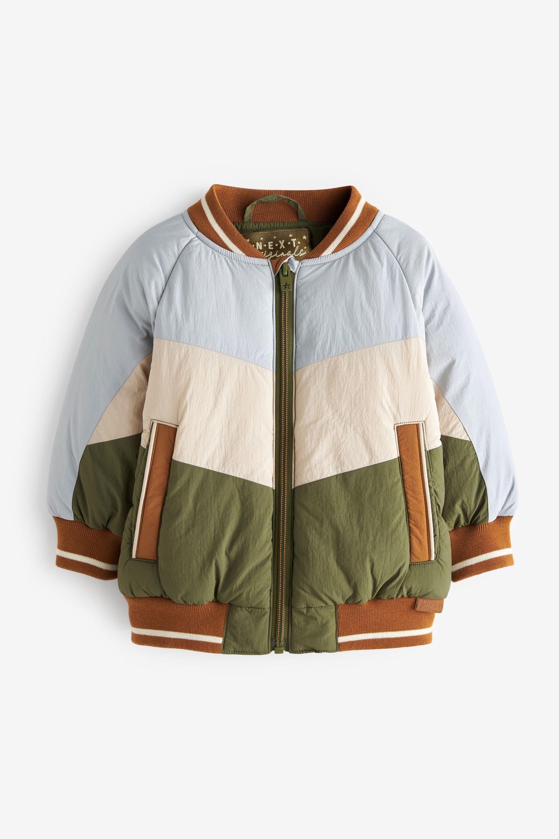 Next Strickjacke Blouson mit Zickzackmuster (1-tlg)