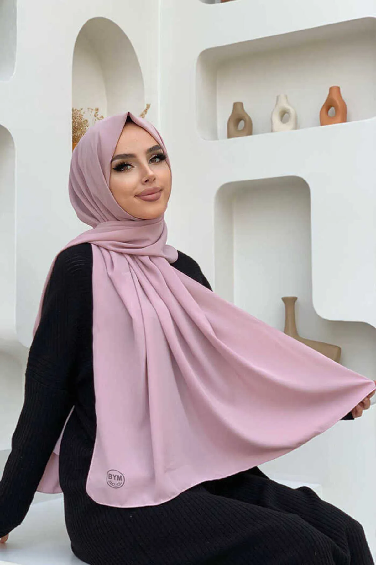 Bym Fashion  2050 Medina-Seidenschal, Puder