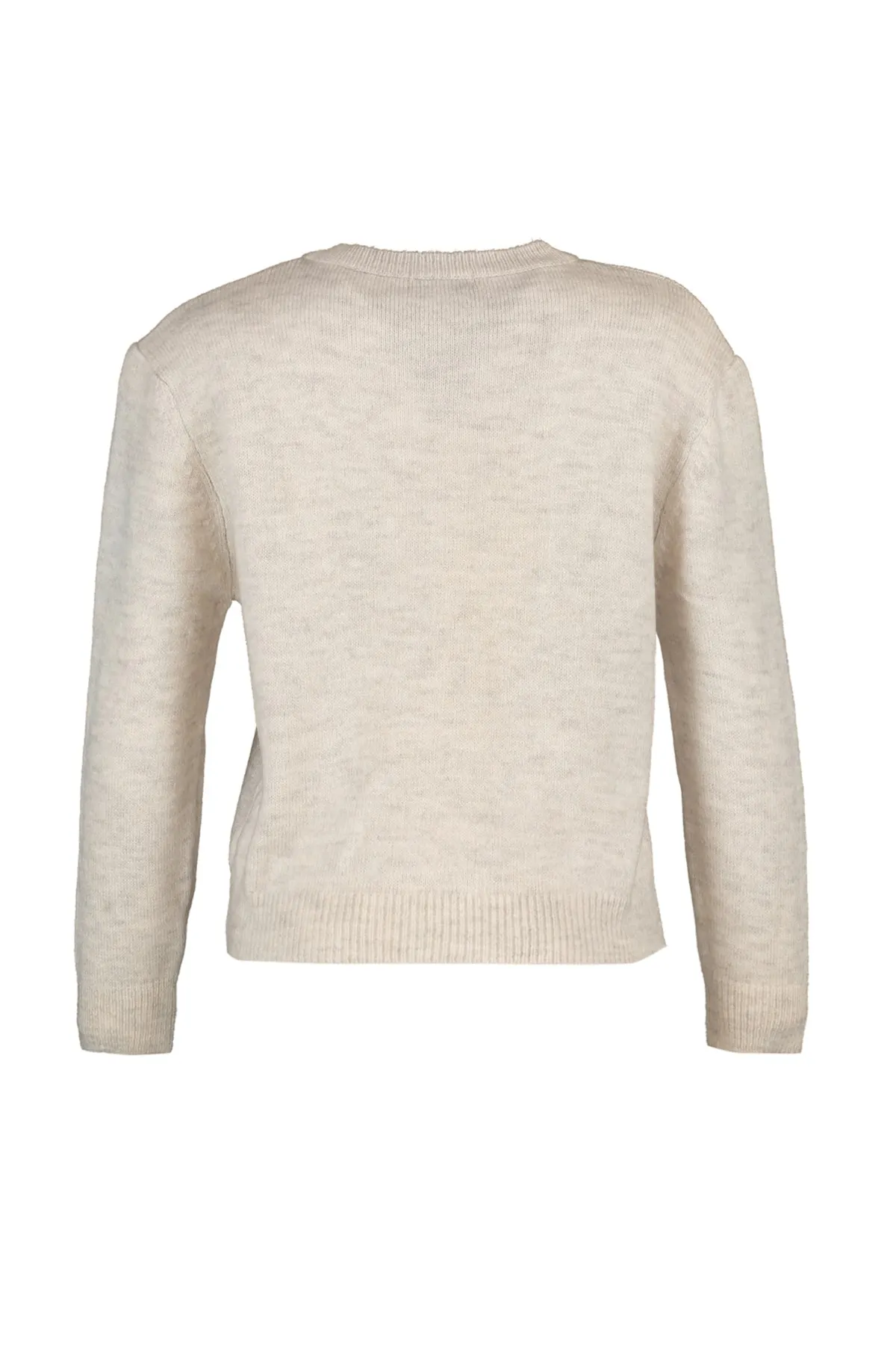 Trendyol Collection  Steinfarbene, weich strukturierte Strick-Strickjacke mit Juwelenknöpfen TWOAW22HI0044