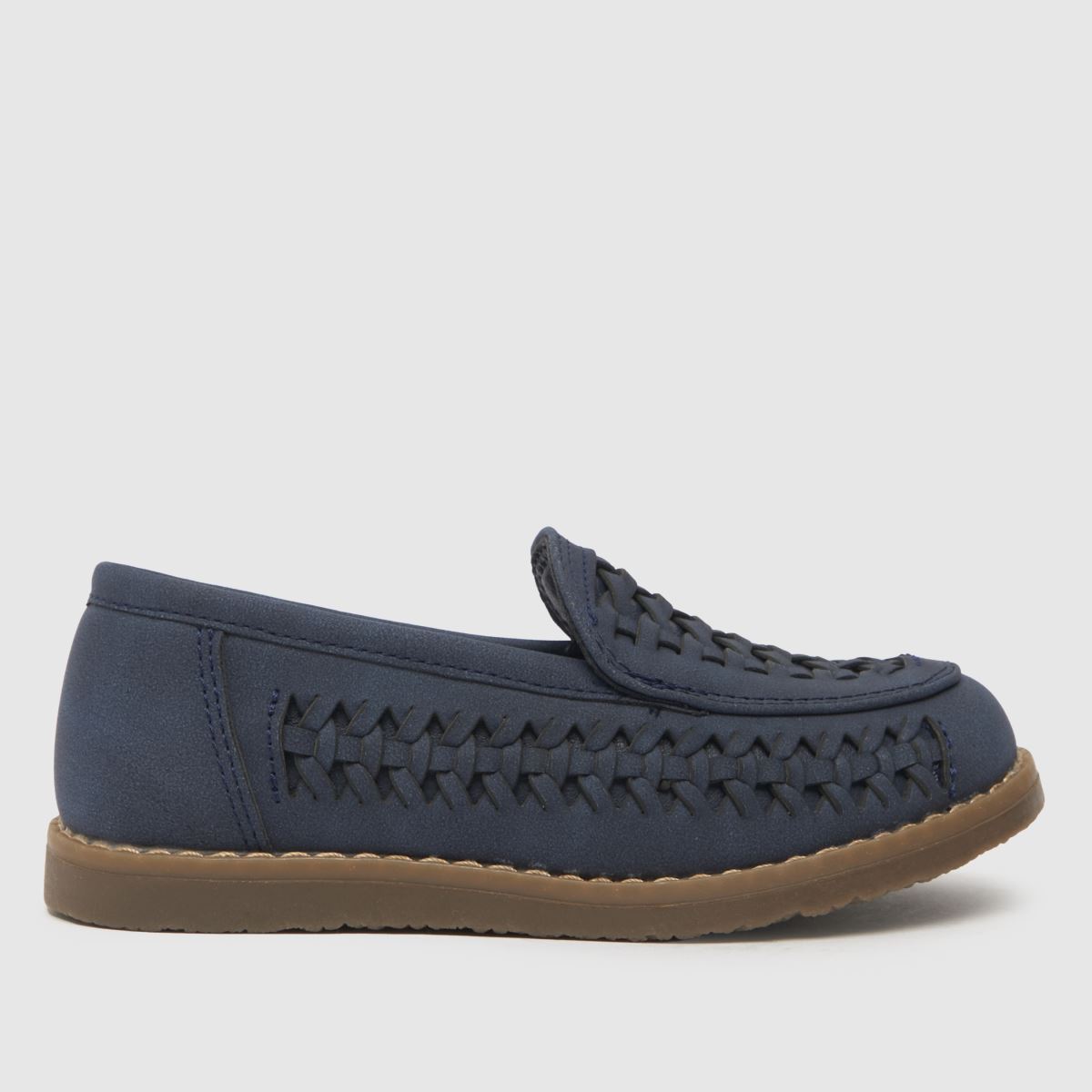 schuh marinblå laservävda pojkskor för småbarn