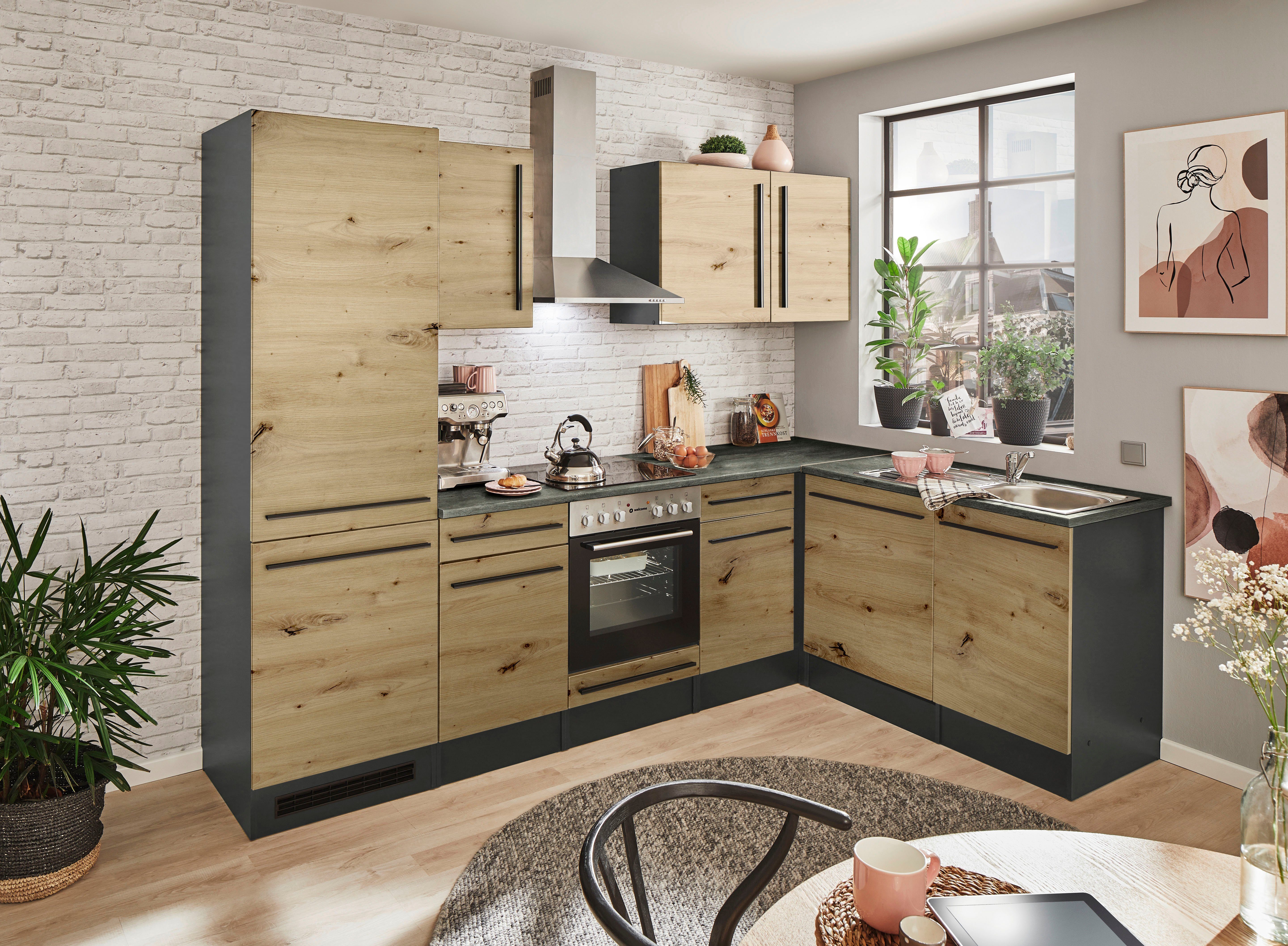 BASIC by Balculina Winkelküche Jazz, Stellbreite 280x175 cm, wahlweise mit E-Geräten
