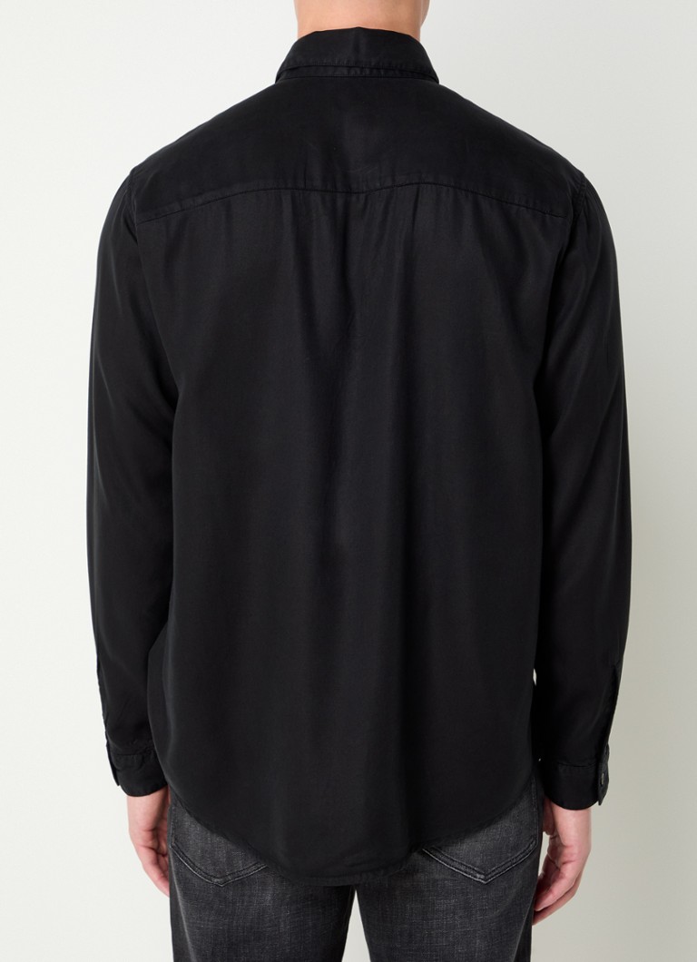 Camisa Diesel S-Simply-C em lyocell com bordado do logotipo