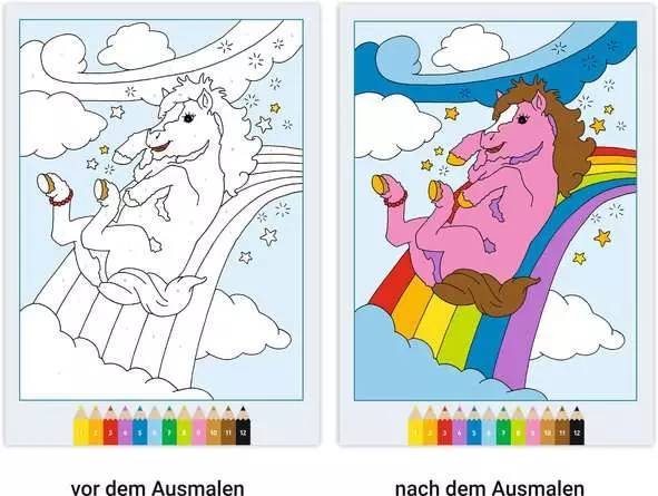 CreArt Malen nach Zahlen ab 5: Zauberponys