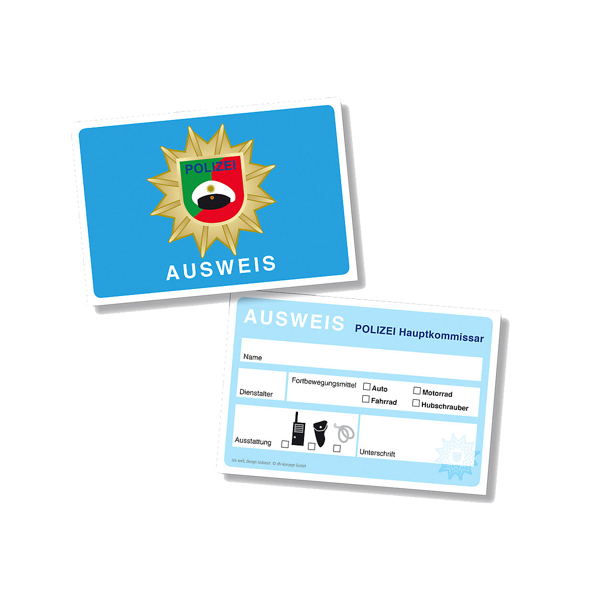 Polizei-Ausweise, 6 Stück