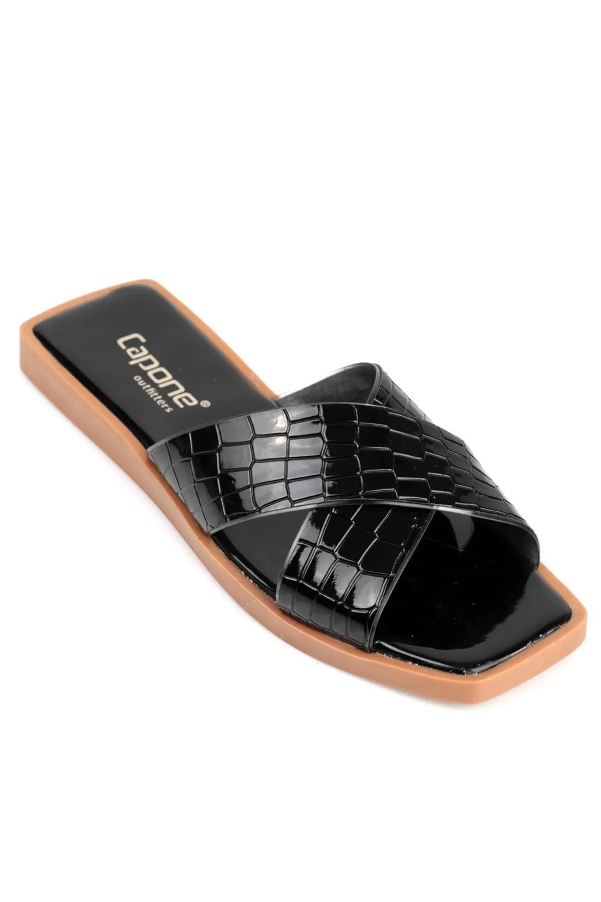 Capone Outfitters  Capone Cross Transparente Riemenpantoffeln