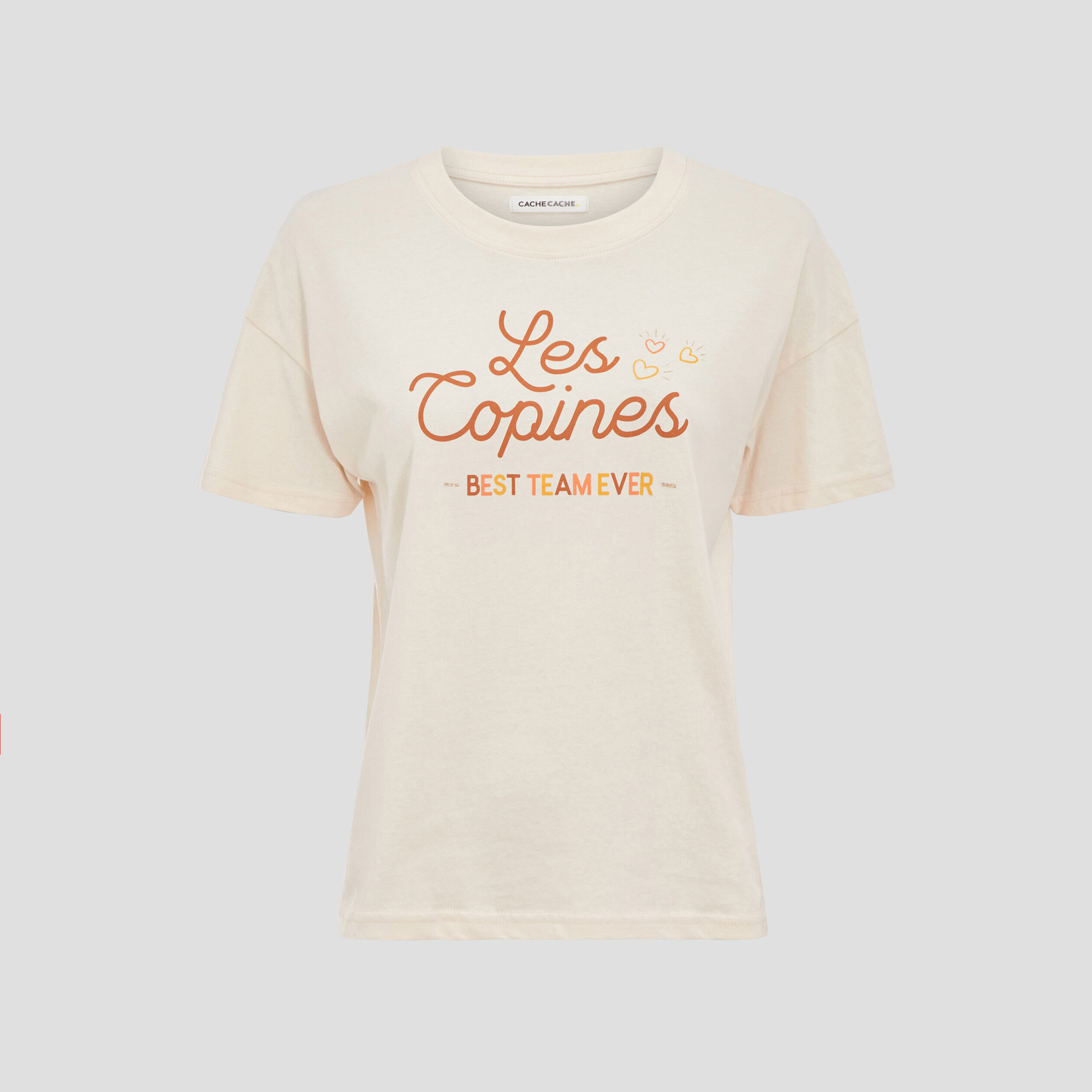 T-shirt manches courtes ivoire femme | Cache Cache
