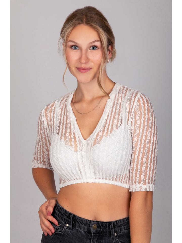Edelnice Dirndlbluse Anna Creme in weiß günstig kaufen