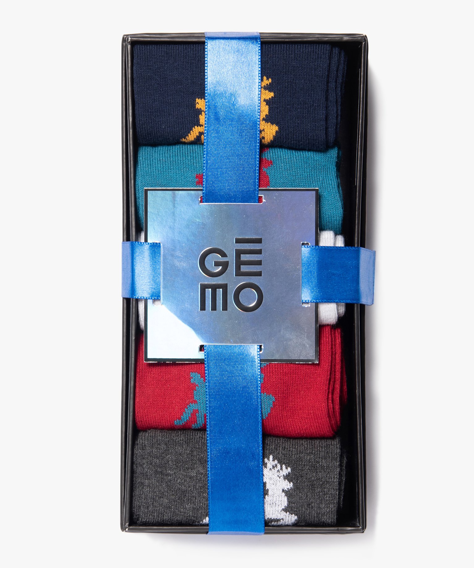 Chaussettes homme à motifs rennes en coffret cadeau (lot de 5) multicolore | GEMO
