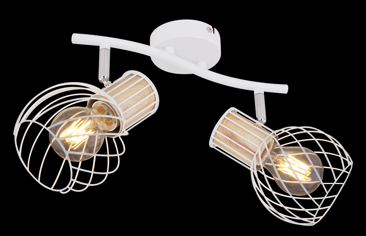 Globo Lighting - LUISE - Strahler Metall weiß, 2x E27