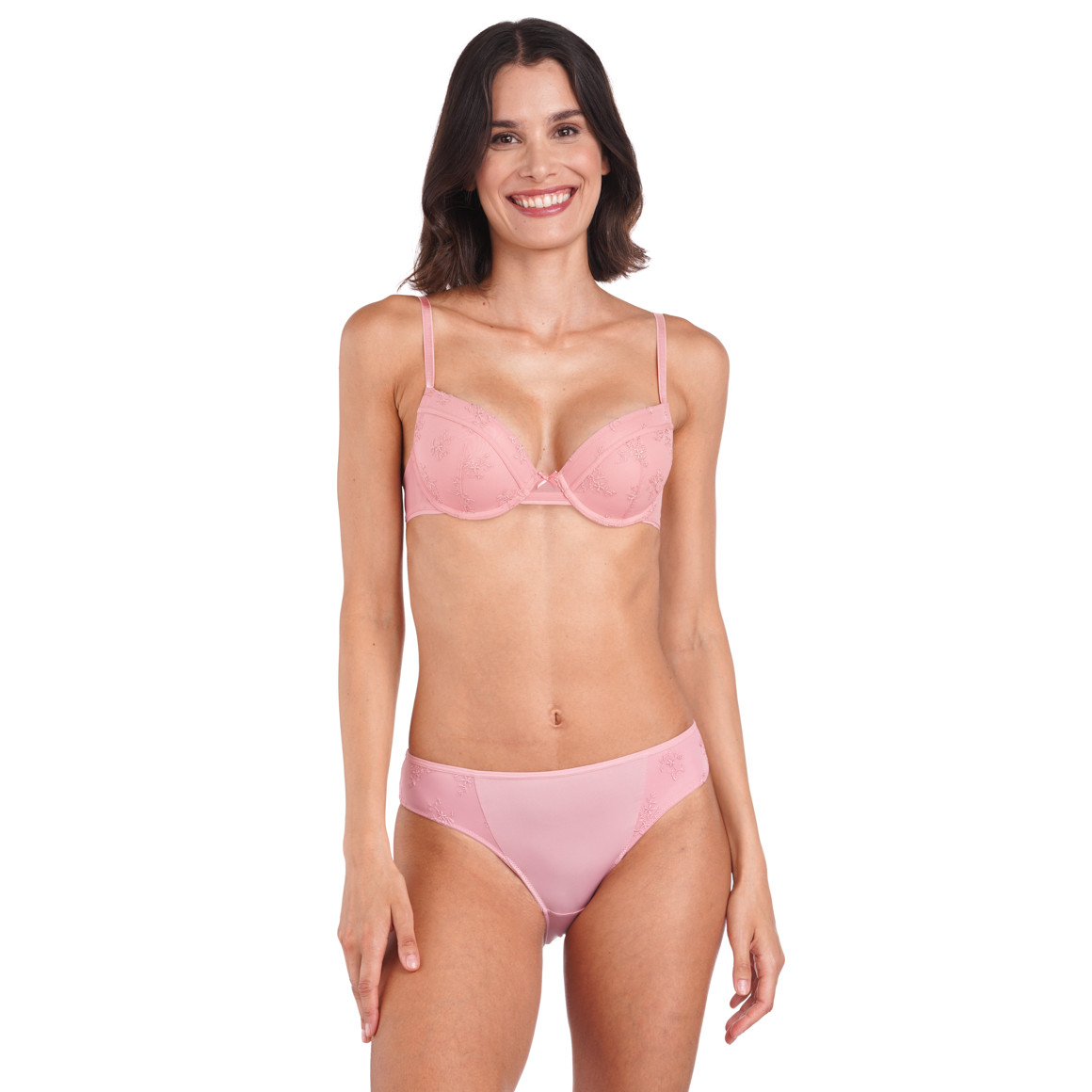 Damen Slip mit floraler Stickerei