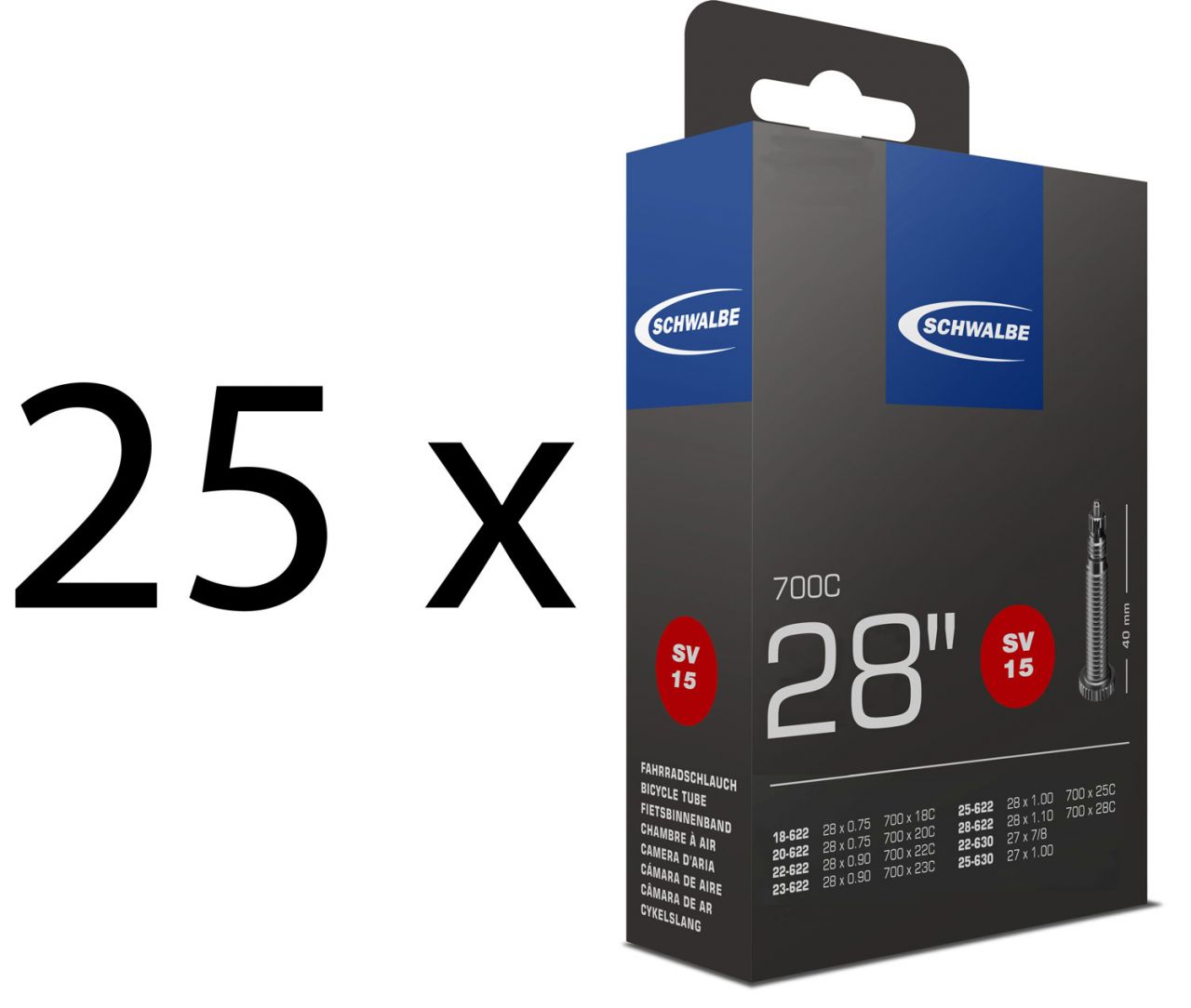 Schwalbe SV 15 Schlauch für 28