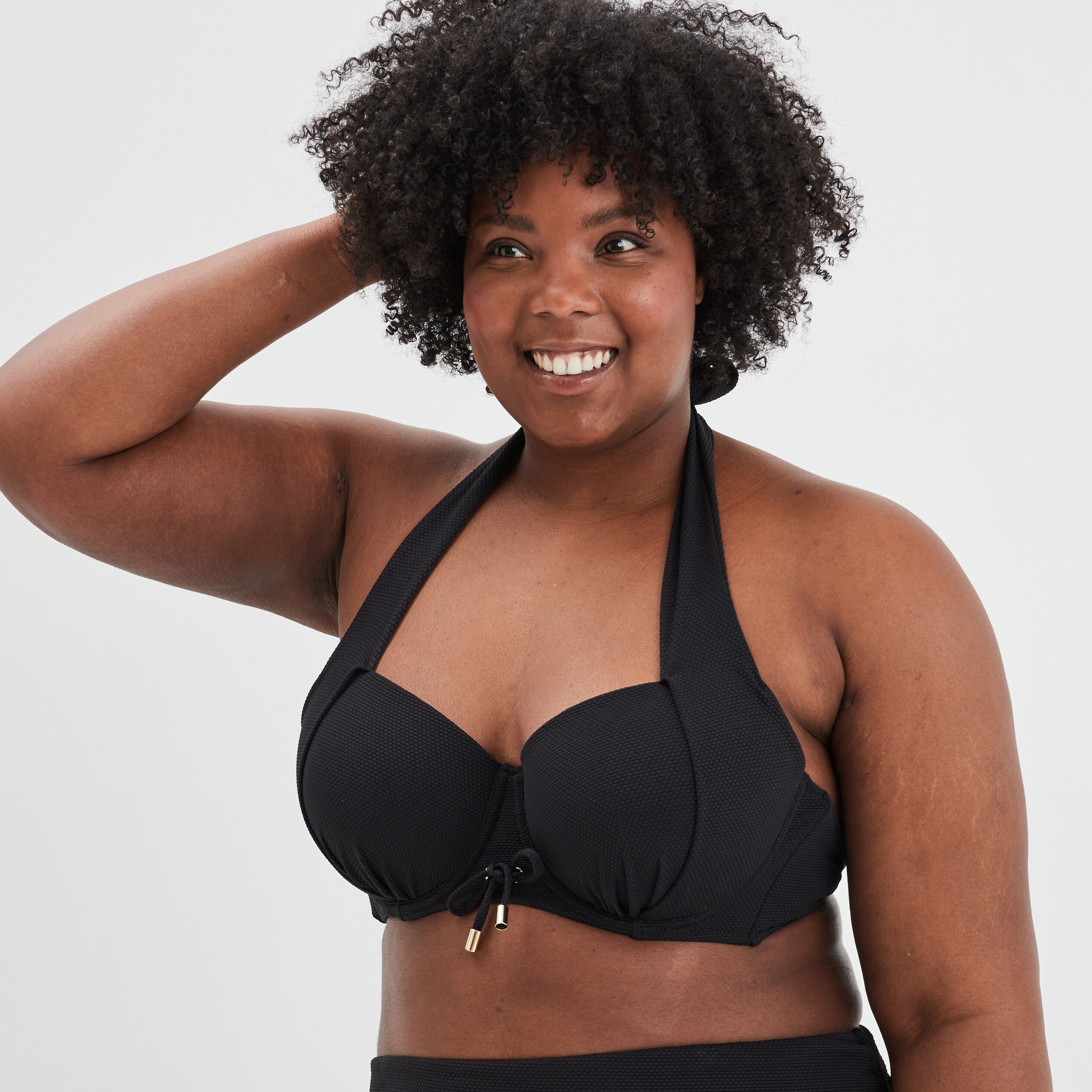 Haut de maillot de bain noir femme grande taille | La Halle