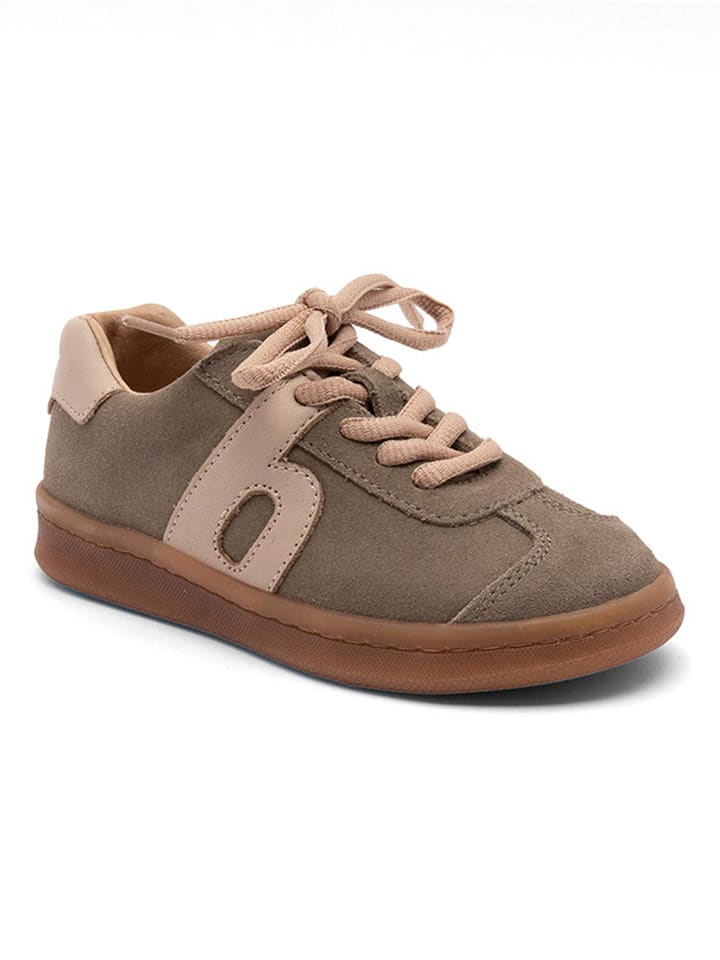 bisgaard Leder-Sneakers in Khaki günstig kaufen