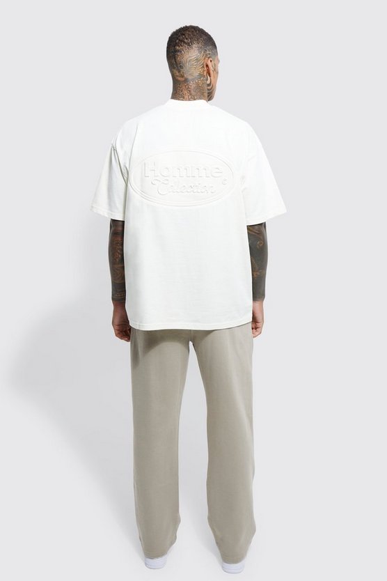 Oversize T-Shirt mit Homme Print