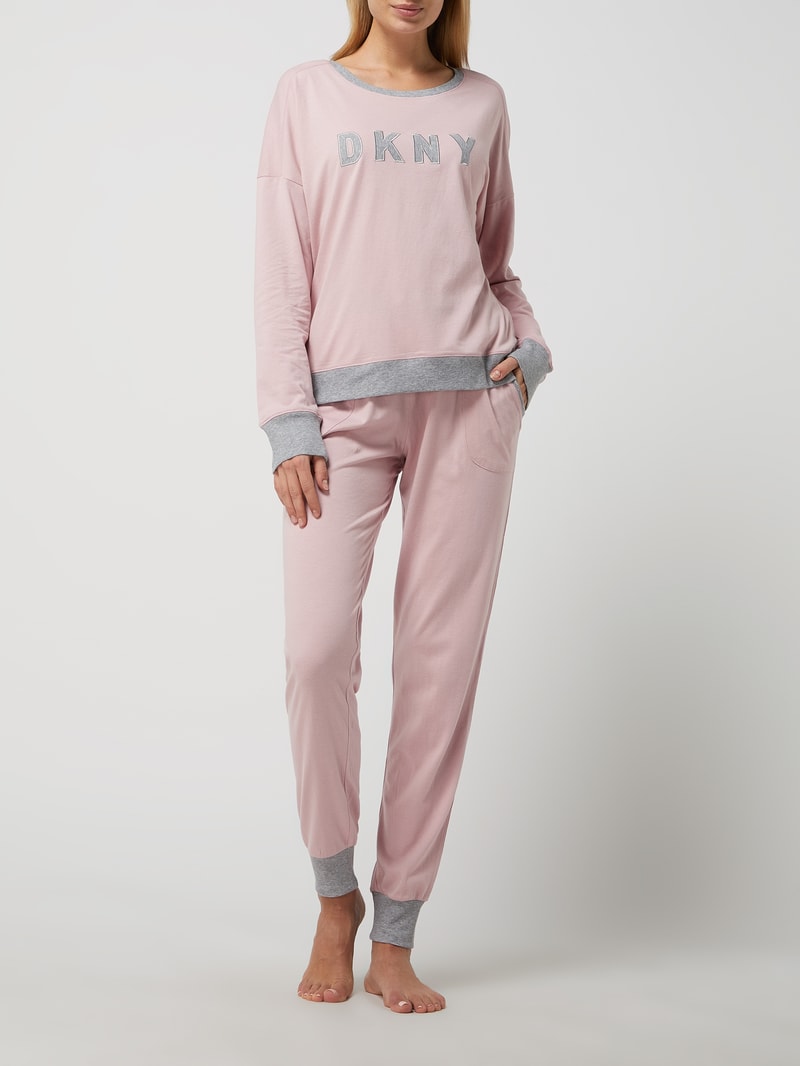 Pyjama aus Baumwoll-Viskose-Mix in rosa