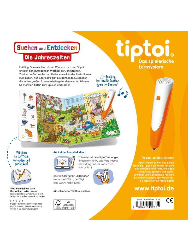 Ravensburger tiptoi® Suchen und Entdecken: Die Jahreszeiten günstig kaufen onesize