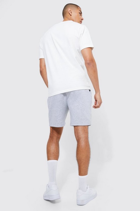 Lockere mittellange Basic Jersey-Shorts