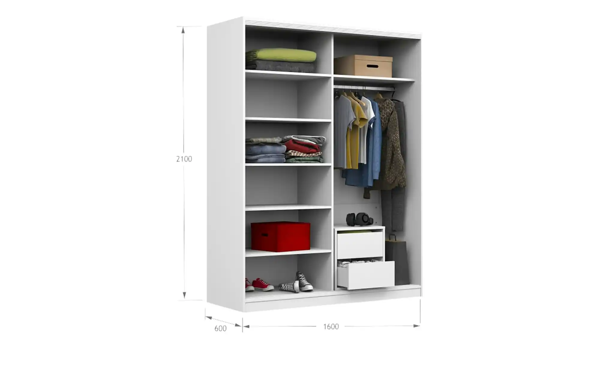 Schiebetürenschrank Fashion Pink
