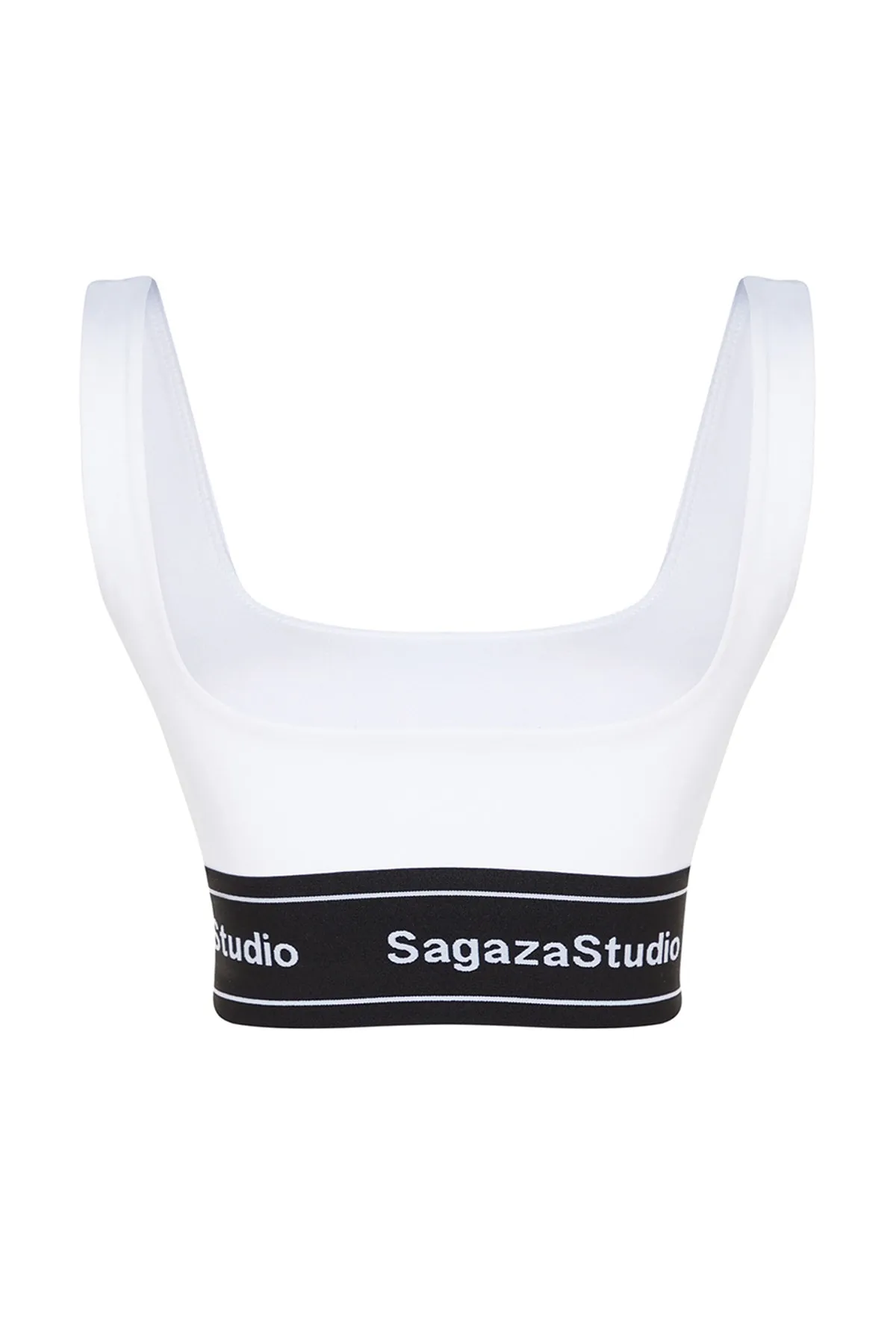 Trendyol Collection  X Sagaza Studio Weißer Supportive Recovery Sport-BH mit eckigem Kragen TCLSS23SS00002