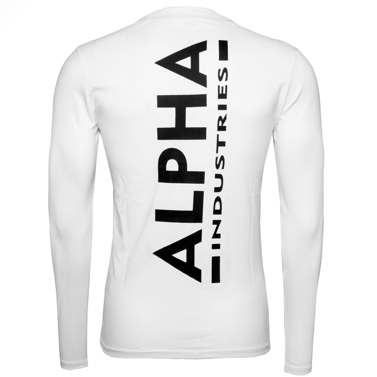 Alpha Industries Back Print Heavy LS Langarmshirt weiss