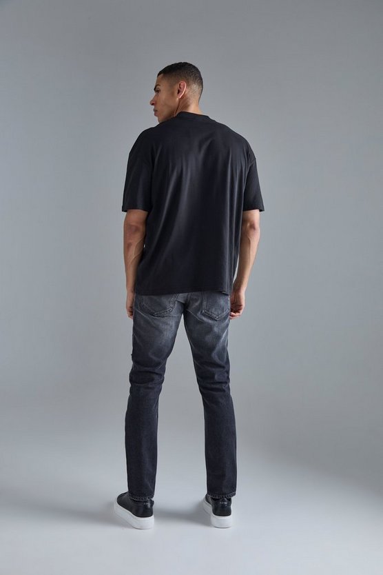 Oversize T-Shirt mit Boohooman Paris Print