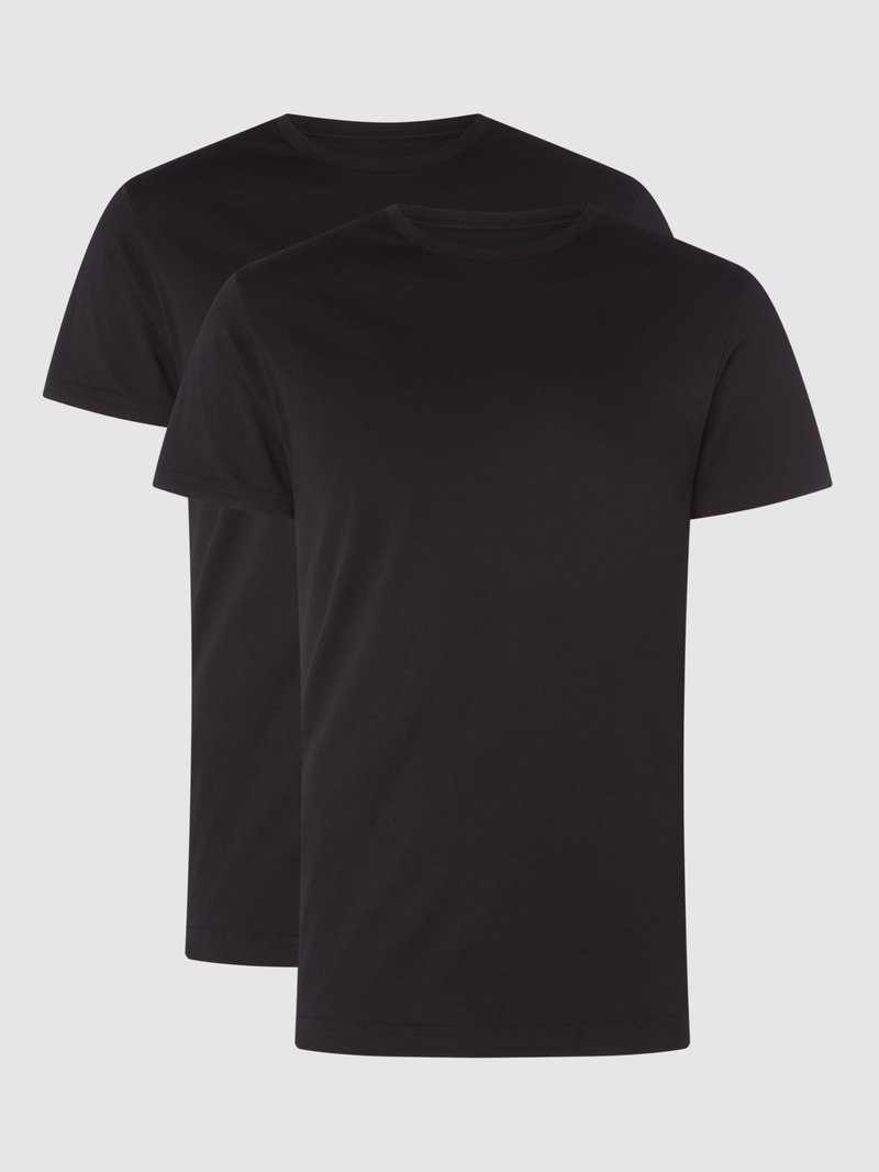 T-Shirt aus Baumwolle im 2er-Pack in schwarz