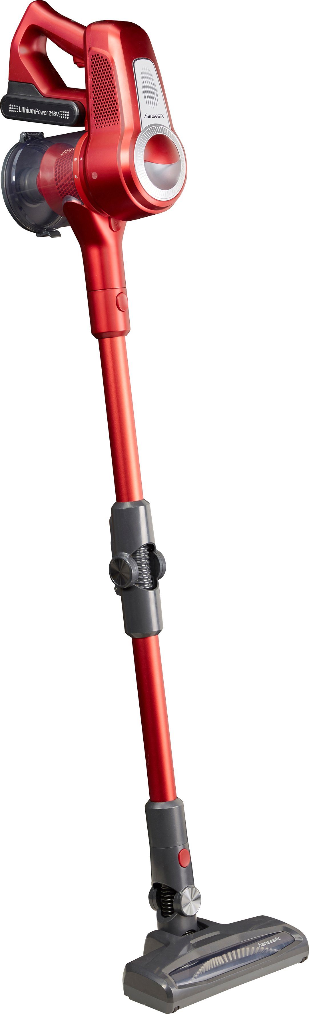 Hanseatic Akku-Stielstaubsauger VC-PD510-2, 350 W, beutellos, mit Knickgelenk und Wischfunktion