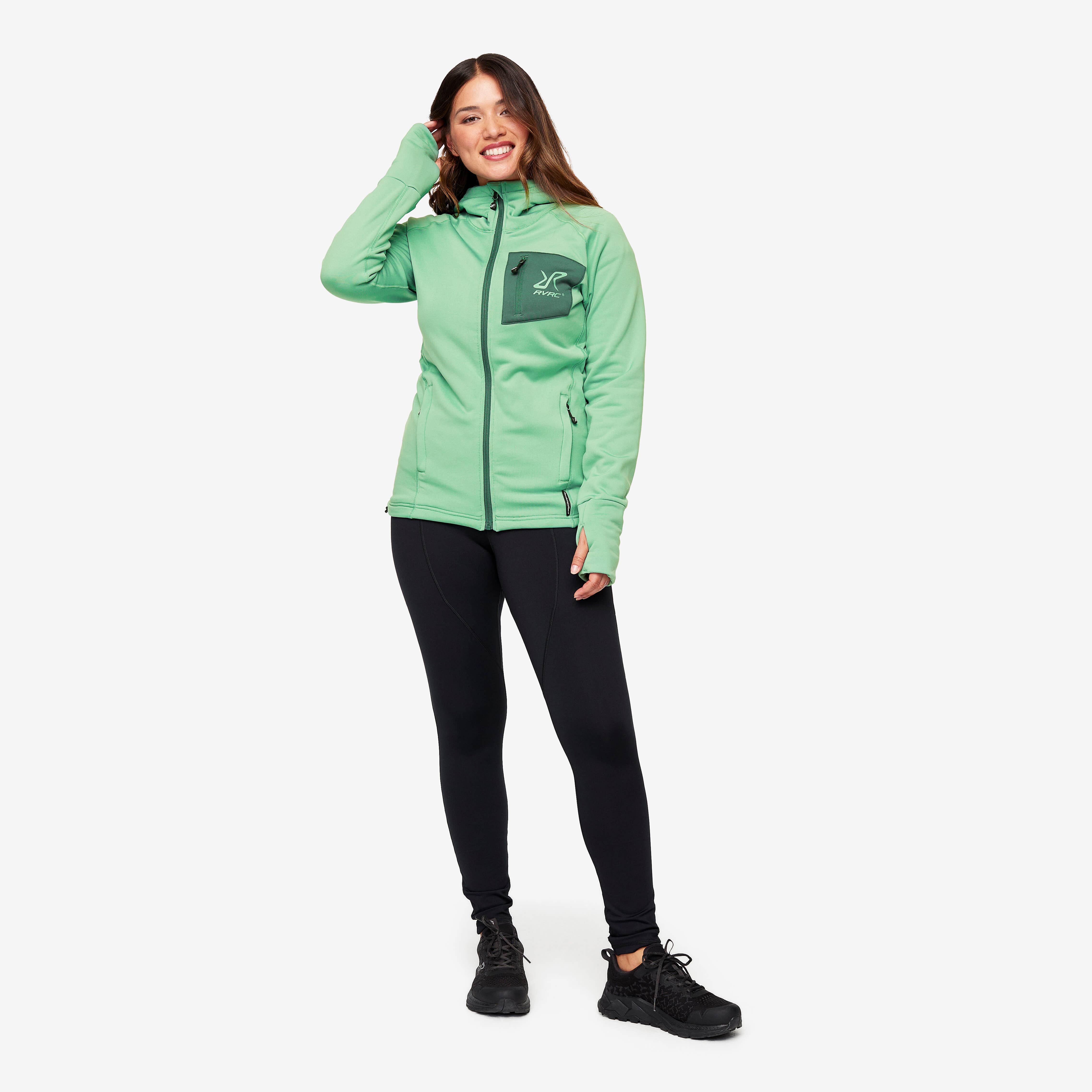 Illusion Hoodie Femme Malachite Green